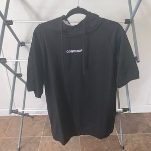 Cow chop shortsleeved hoodie. Never worn